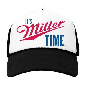 Miller Time Black Trucker Hat